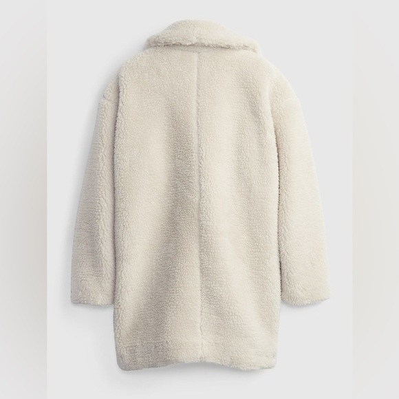 GAP Cream Sherpa Coat Puffer Girl's Jacket Size Small - Picture 2 of 10